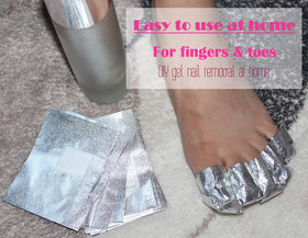 MIILYE open wrap showing pre-attached pad for quick acetone application
