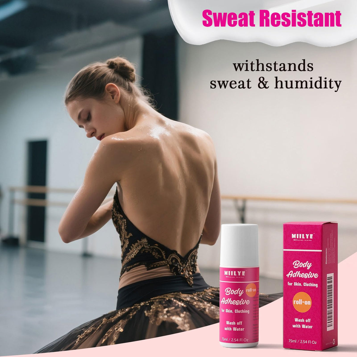 MIILYE clear dry finish close-up showing invisible, flexible bond