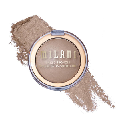 Milani front compact showing Amalfi Glow and sleek packaging benefit: easy travel