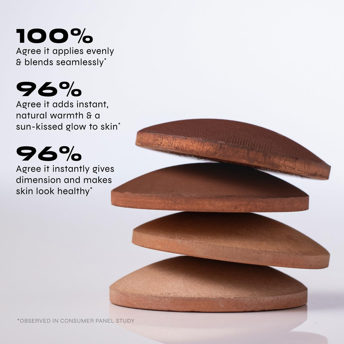 Milani brush picking up product to show buildable payoff and smooth application