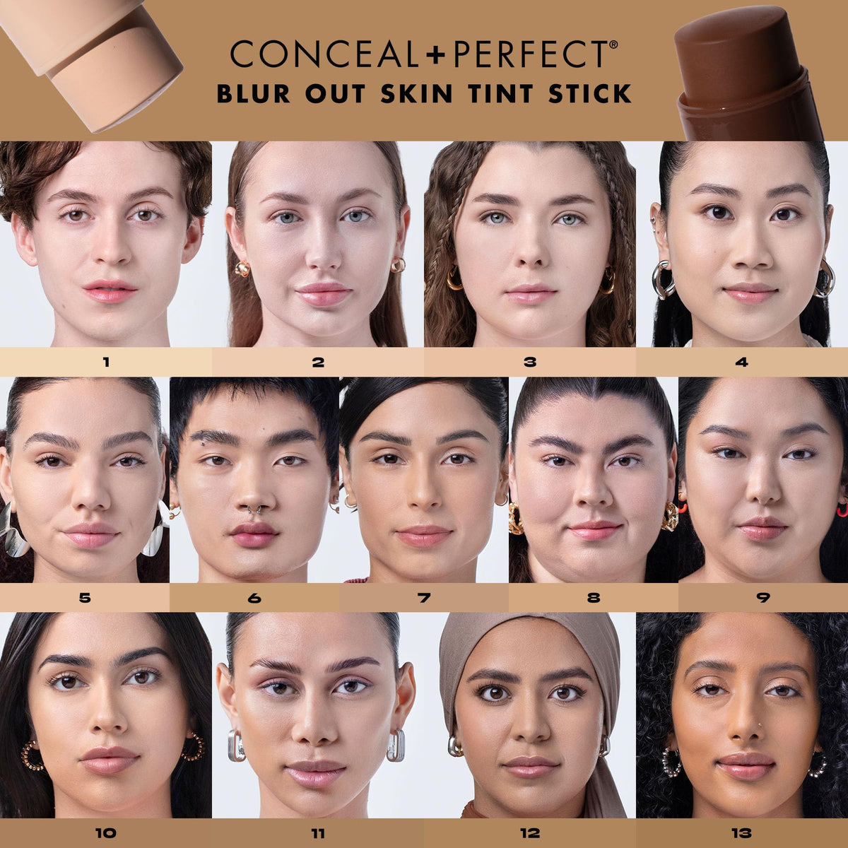 Milani tint stick applied to cheek in hand demonstrating quick on-the-go coverage benefit