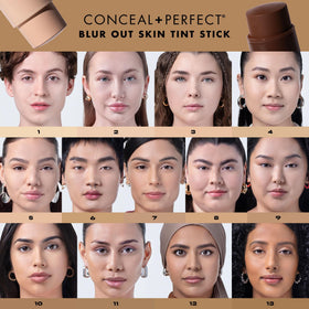 Milani tint stick applied to cheek in hand demonstrating quick on-the-go coverage benefit
