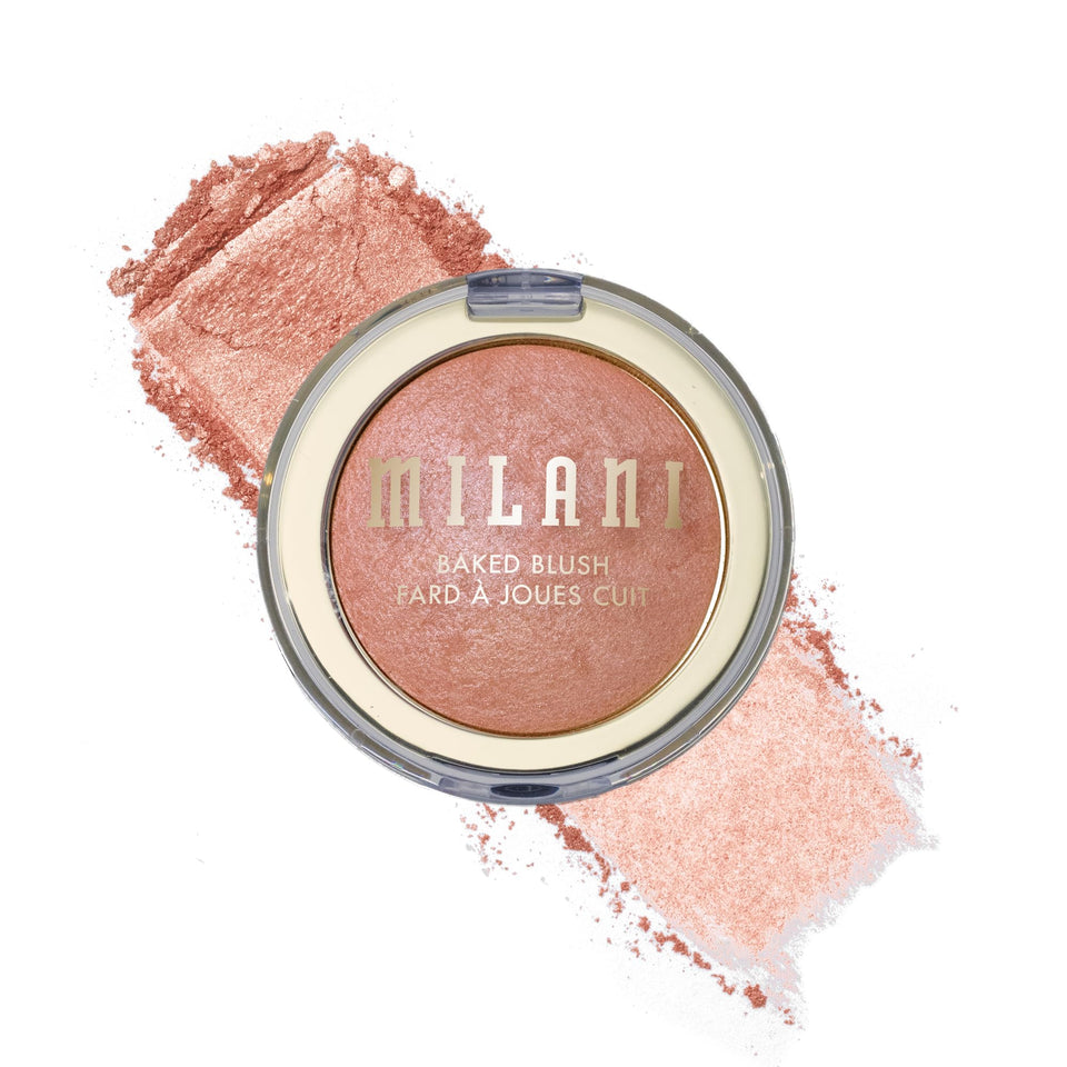Milani closed compact front view showing sleek packaging and portability