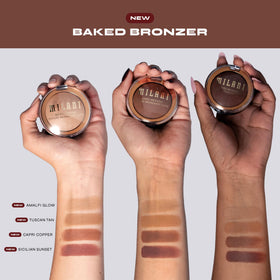Milani bronzer swirl pattern detail reveals fine-milled powder and luminous sheen
