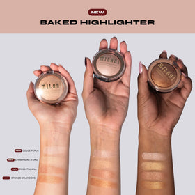 Milani applied on cheek showing lifted highlight and natural radiance