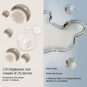 Milani bottle label showing ingredient highlights for soothing skin reassurance