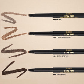 Milani pencil in hand showing portable size and travel-friendly benefit