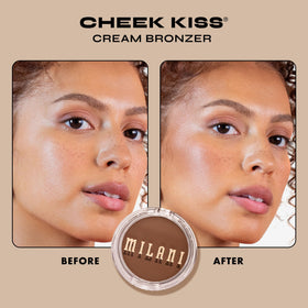 Milani cream bronzer texture swatch showing blendable, soft matte finish