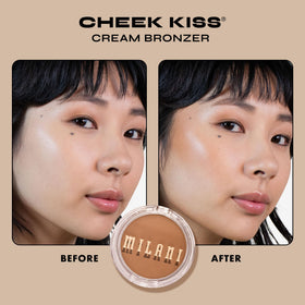 Milani close-up of cream bronzer texture showing easy-blend benefit