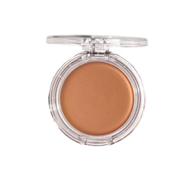 Milani bronzer held in hand for size comparison and travel-friendly benefit