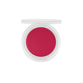 Milani open jar top view revealing Blushing Berry shade and creamy texture benefit