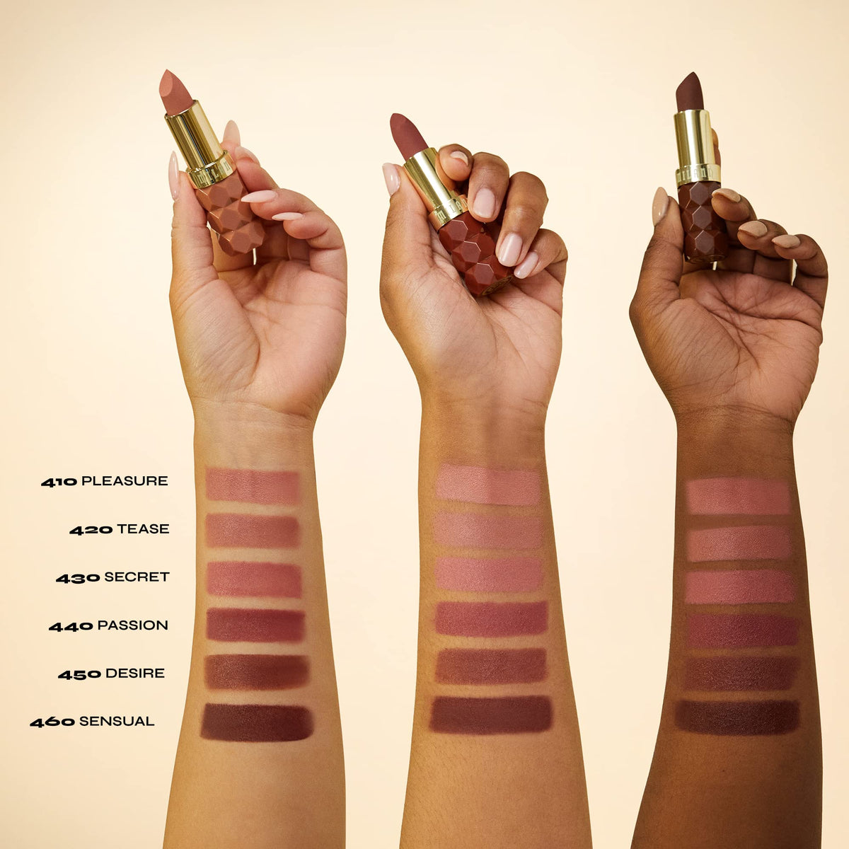 Milani lipstick packaging back showing ingredient panel and vegan certification benefit