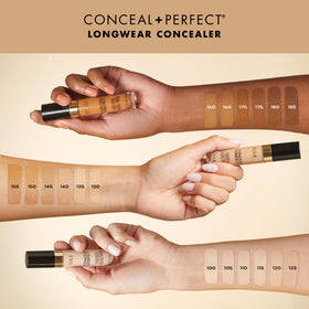 Milani concealer tube in hand showing 0.17 fl oz compact size benefit