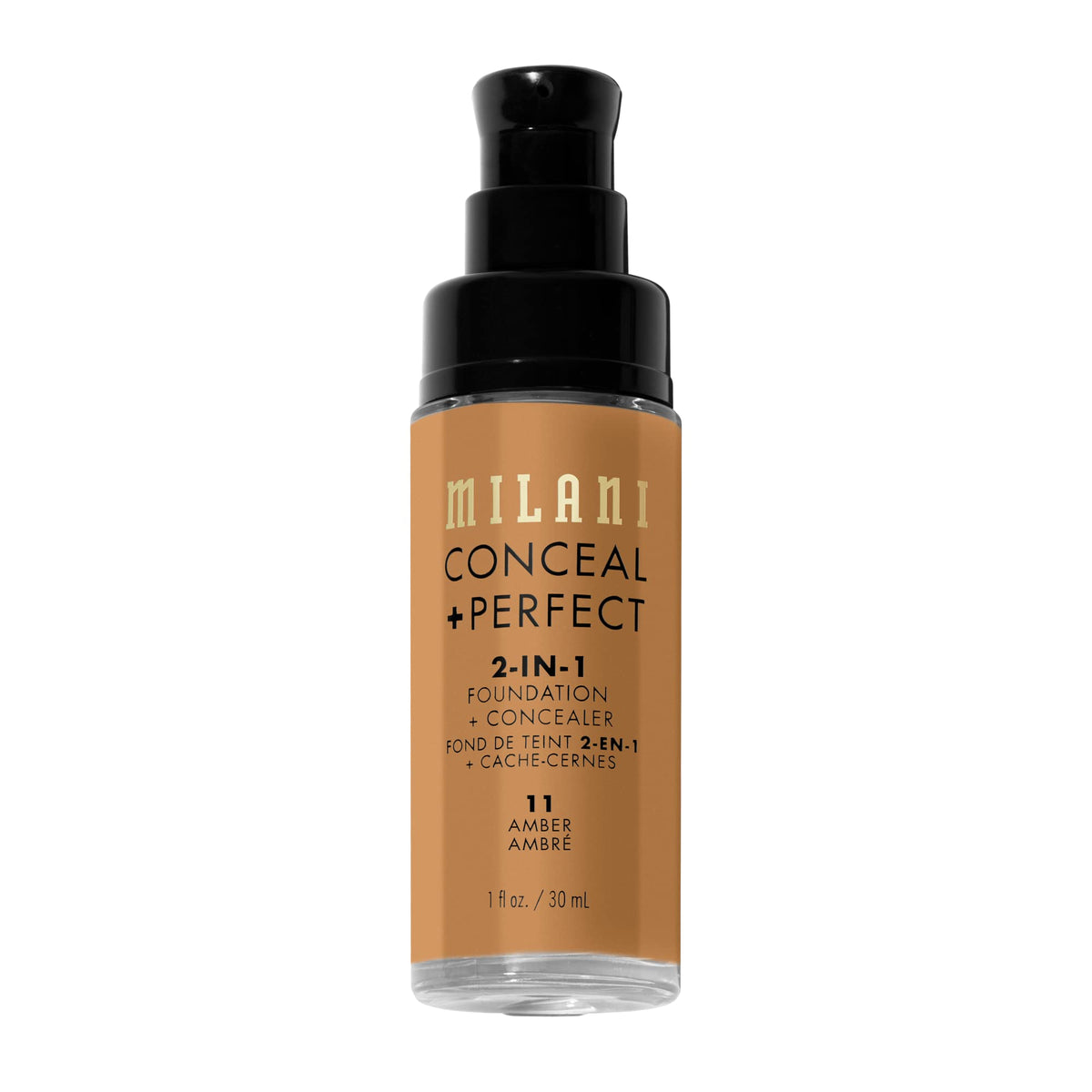 Milani application under eye demonstrating brightening and concealment benefit