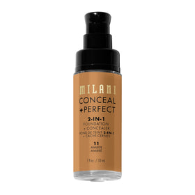 Milani application under eye demonstrating brightening and concealment benefit