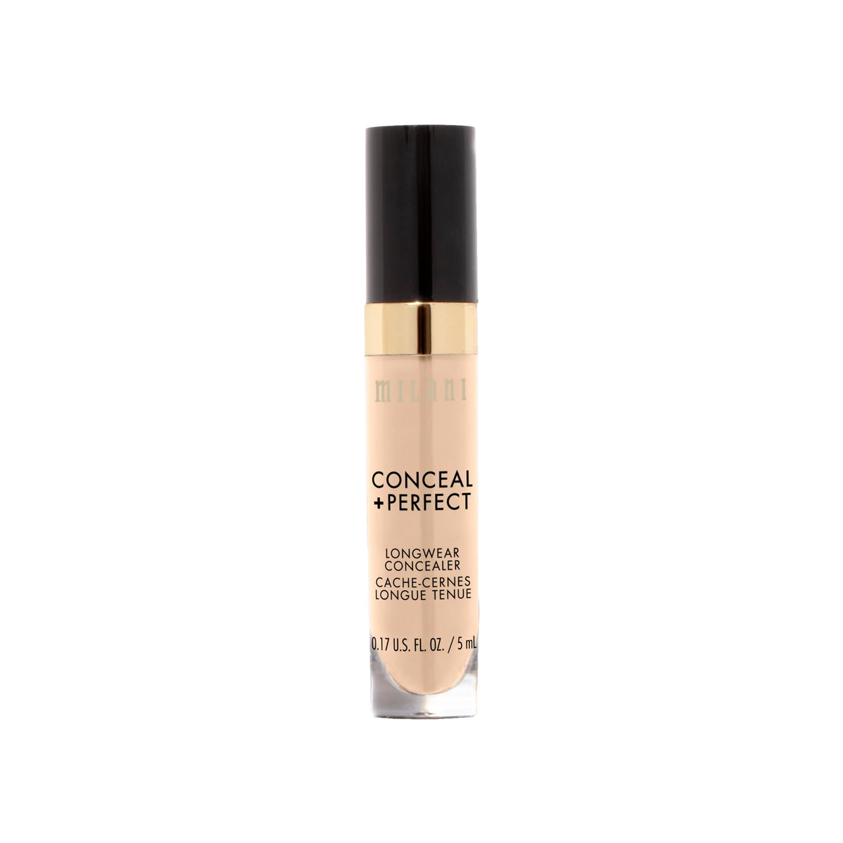 Milani concealer shade comparison showing Light Nude match options