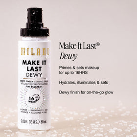 Milani mist action close-up demonstrating even fine spray coverage