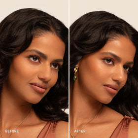 Milani with foundation flatlay showing compatibility and priming benefit