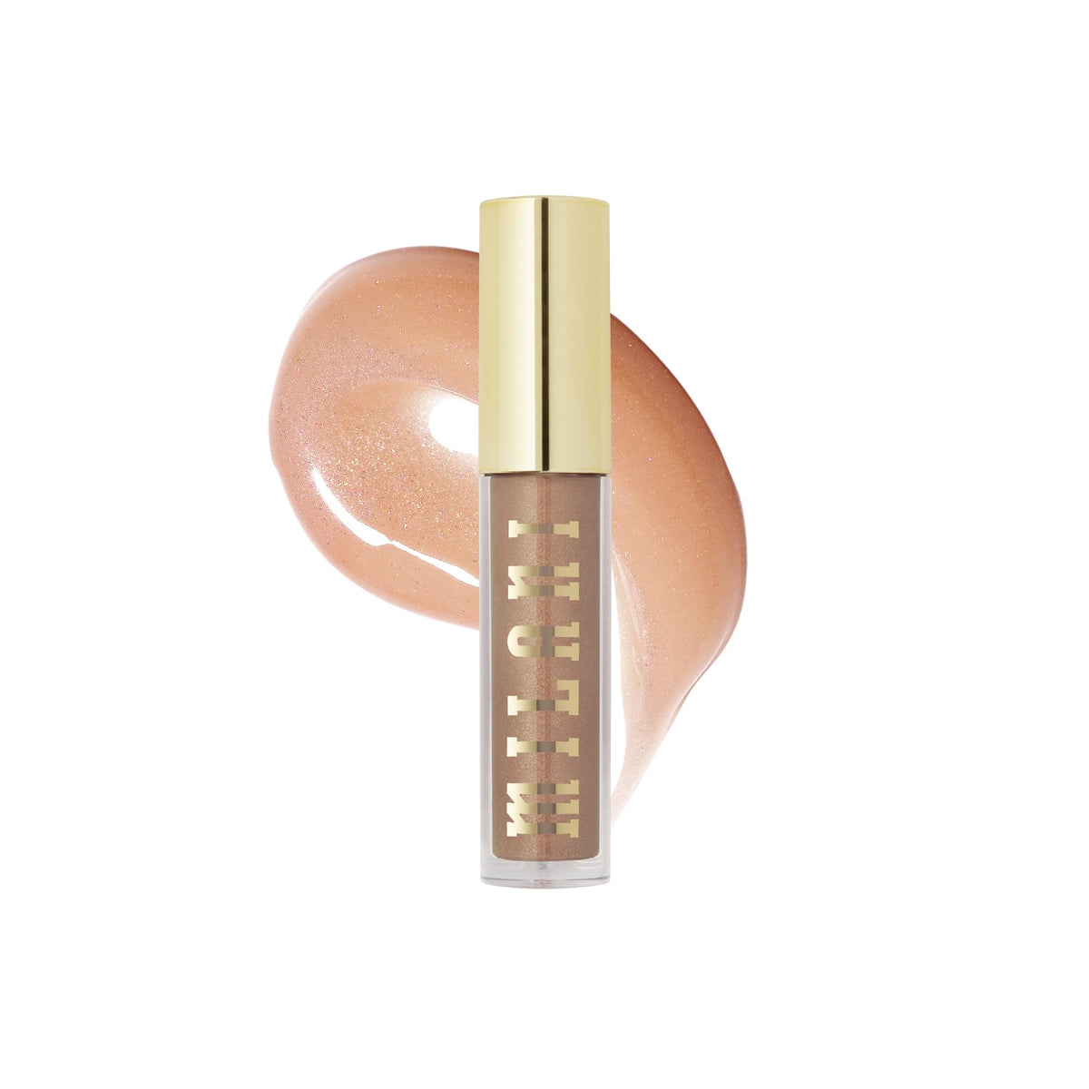 Milani front packaging showing nude shimmer gloss and branding for quick choice