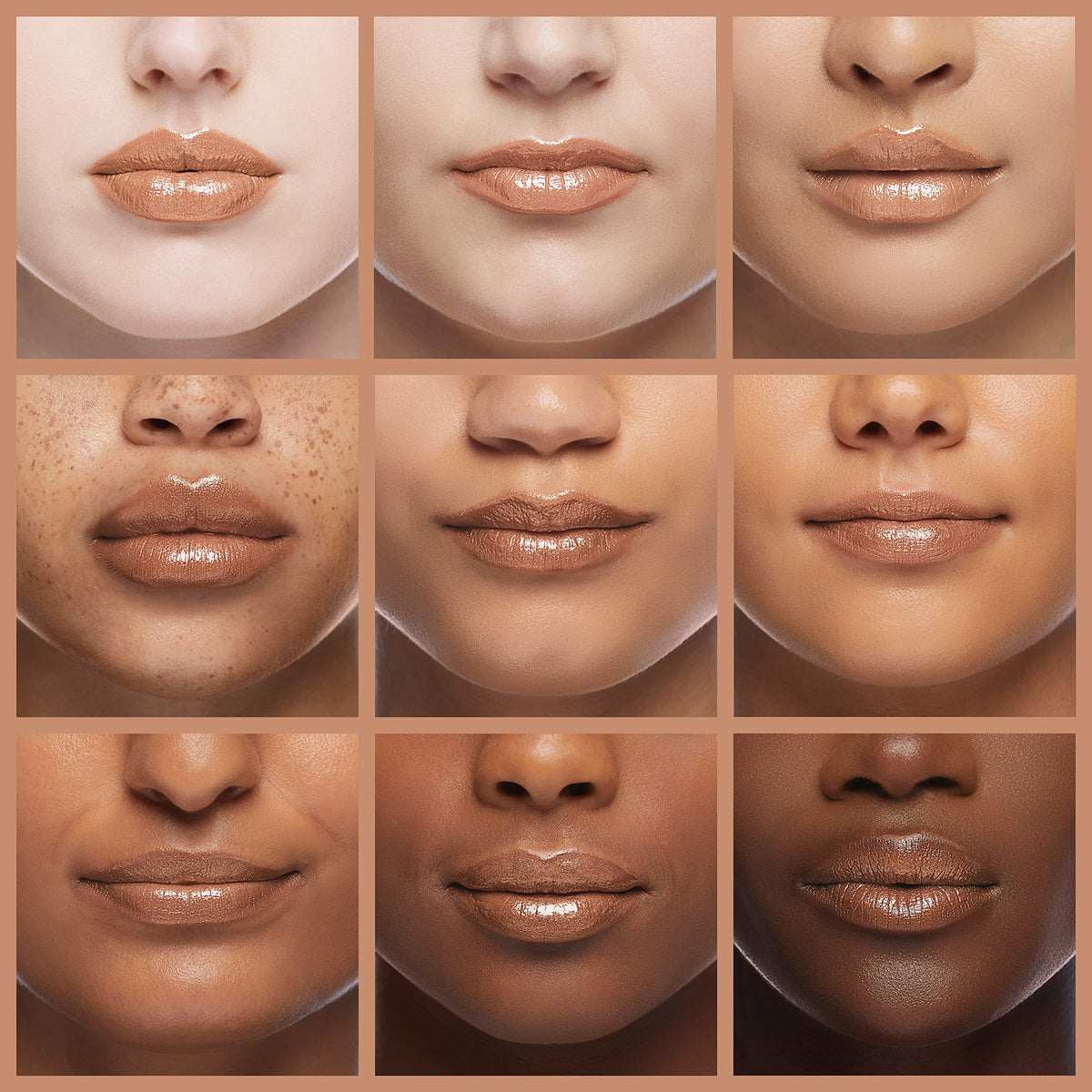 Milani lip before and after demonstrating fuller-looking, smoother lips