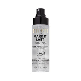 Milani bottle front packaging showing product benefits and natural finish