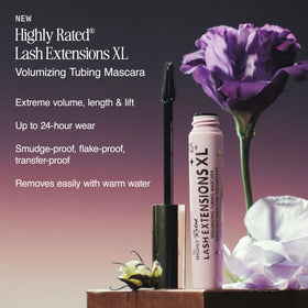 Milani mascara wand close-up illustrating bristle shape for precise coating and separation