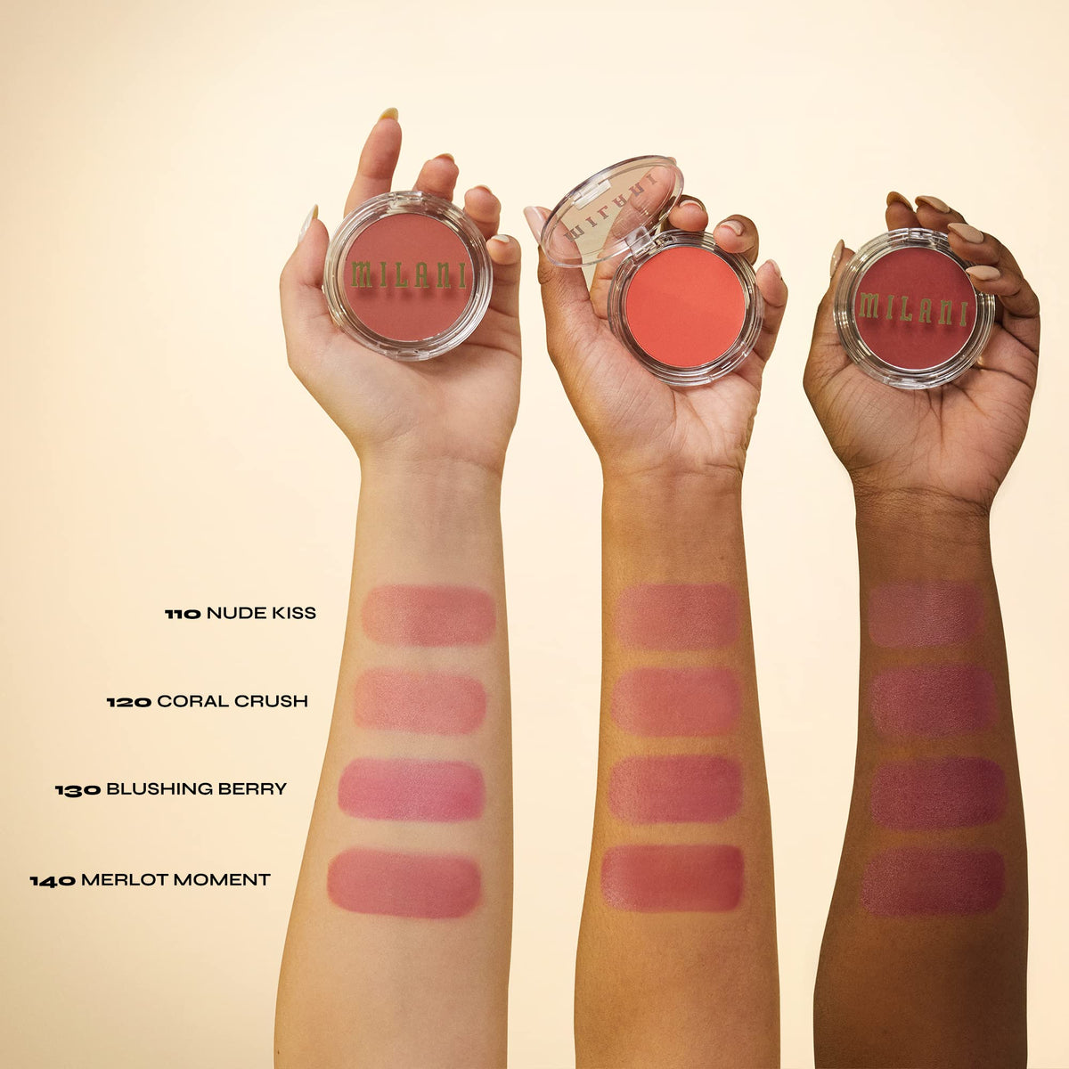 Milani applying with finger demonstrating easy blend and quick application benefit