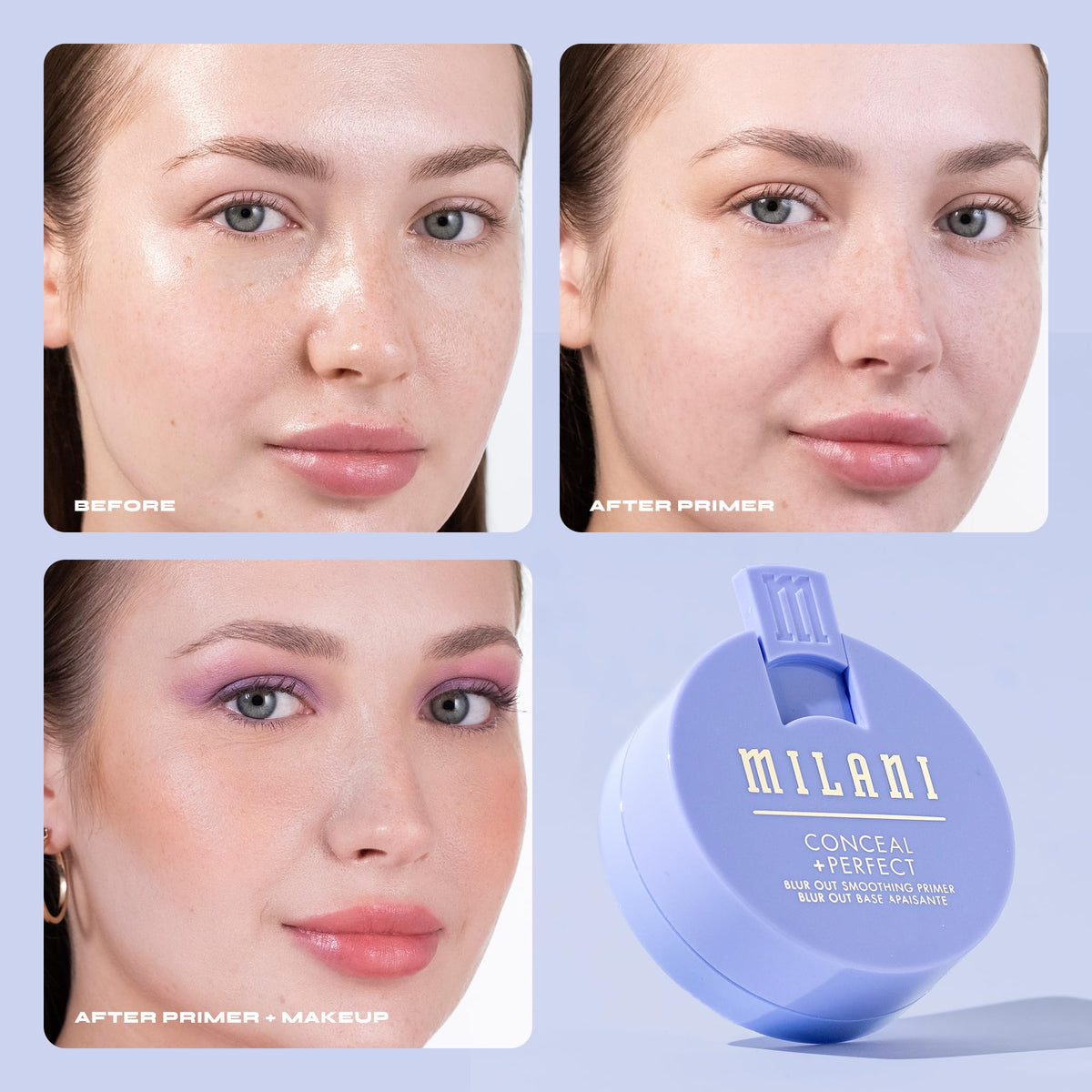 Milani primer with botanical extracts to show antioxidant skin-calming benefits