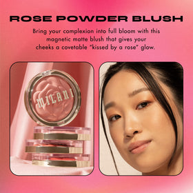 Milani inside a makeup bag demonstrating portability and quick reapplication