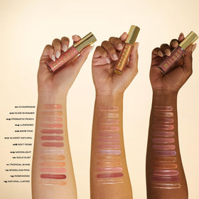Milani size comparison beside lip balm illustrating compact travel-friendly tube