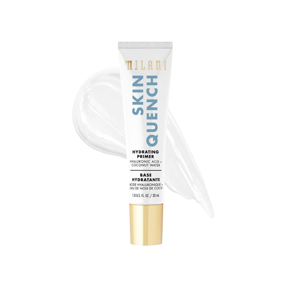 Milani Skin Quench front packaging showing product and size, hydration benefits