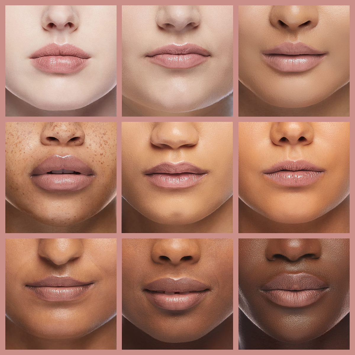 Milani gloss applied on model lips showcasing natural fuller look and soft sheen