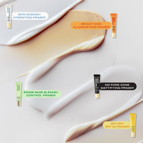 Milani primer poured on hand demonstrating lightweight feel and easy application