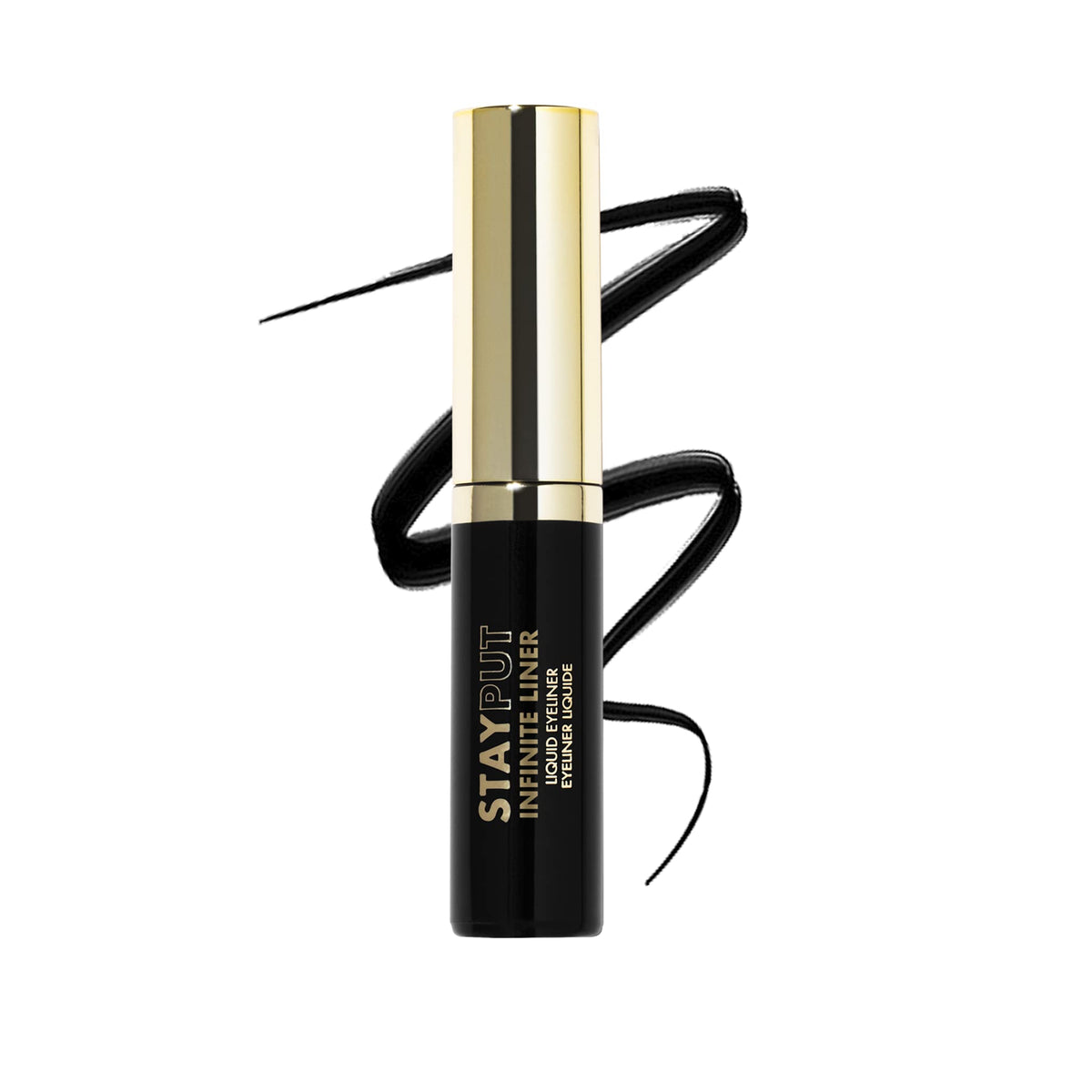 Milani Stay Put Infinite eyeliner front view showing sleek packaging and bold black shade