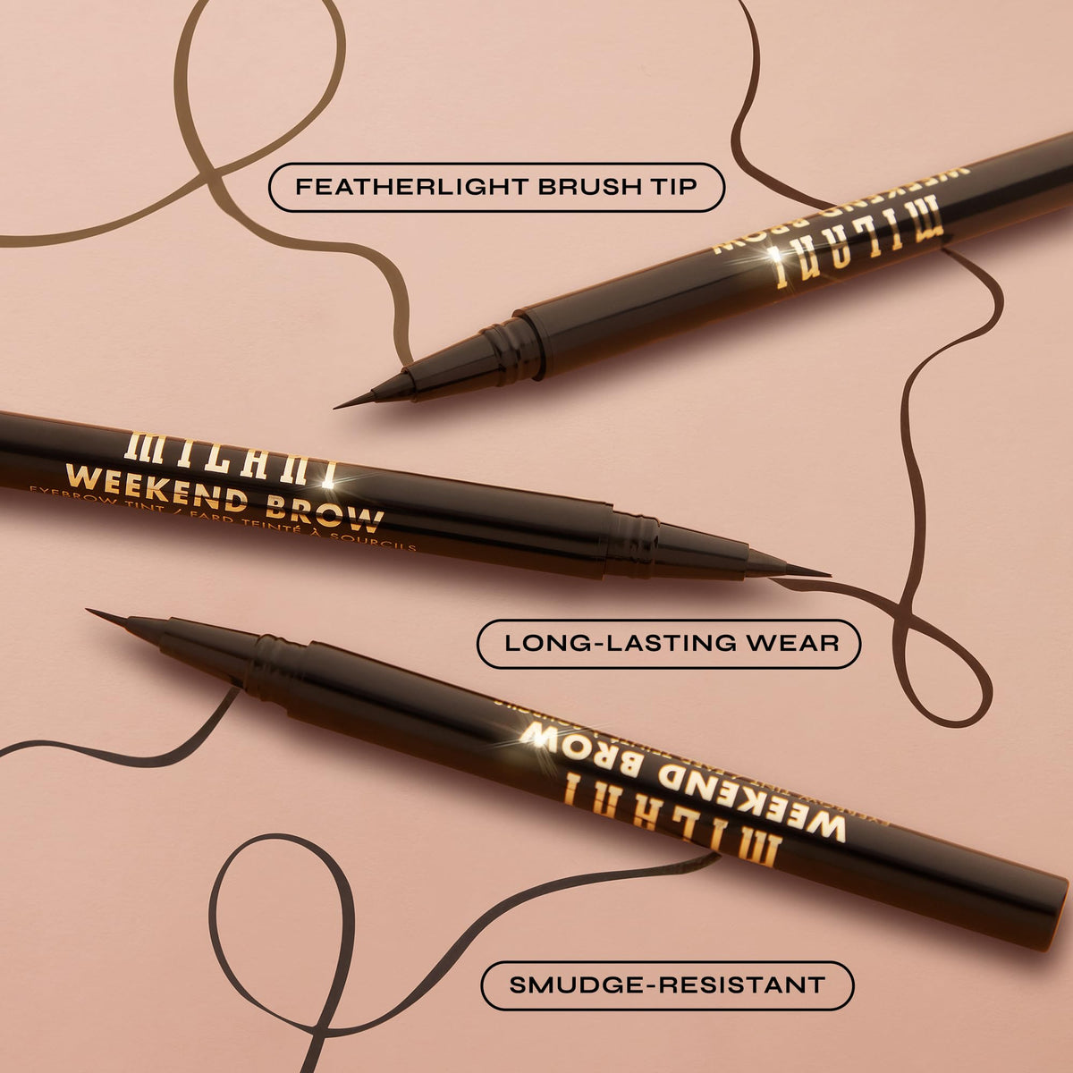 Milani before and after brows showing fuller natural-looking brows benefit
