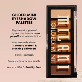 Milani eyeshadow applied on model demonstrating warm tones enhancing eyes