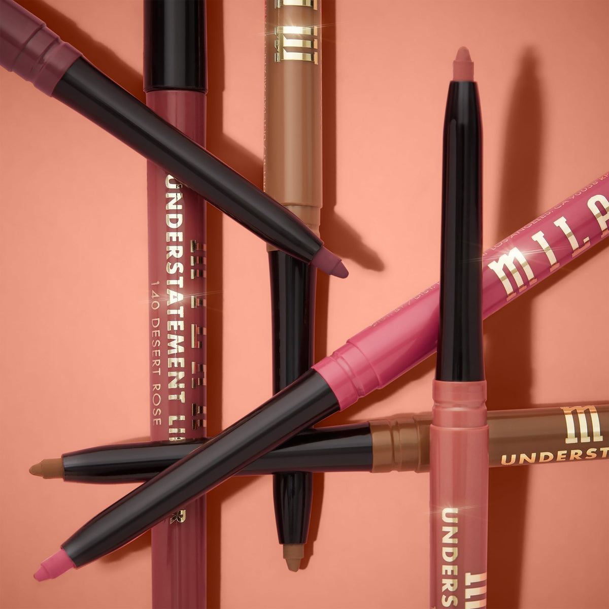 Milani lipliner paired with lipstick for enhanced color payoff and longer wear benefit