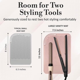 Milaya Beauty hot iron resting on mat for safe cooling