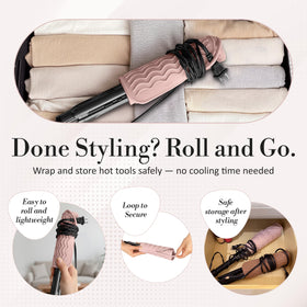 Milaya Beauty rolled mat in travel bag for compact storage