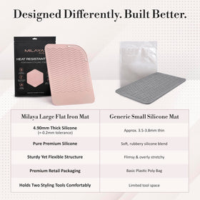 Milaya Beauty mat on vanity creating neat professional setup