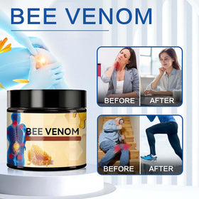MILEDY jar open revealing smooth bee venom gel-cream consistency for easy application