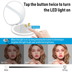 Milishow 10x magnifying side close detail for precise eyebrow and eyelash work