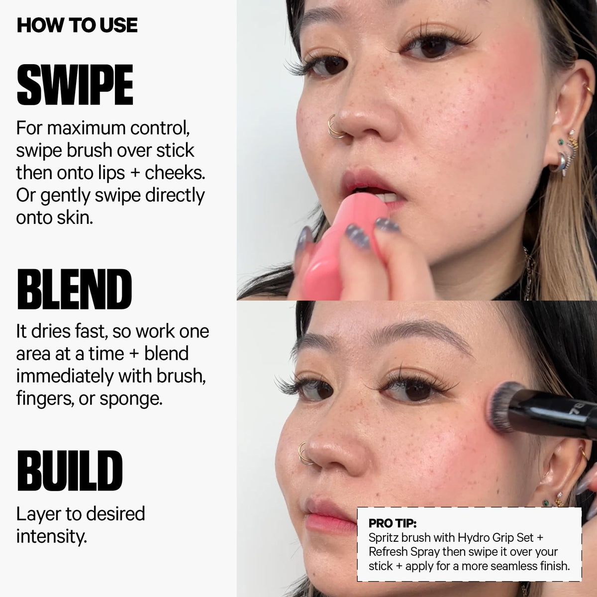 Milk Makeup cooling water jelly tint close-up texture showing bouncy gel and sheer payoff