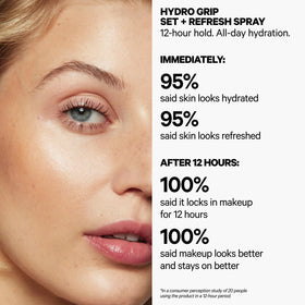 Milk Makeup Hydro Grip close-up of mist nozzle producing fine spray, demonstrating even distribution benefit