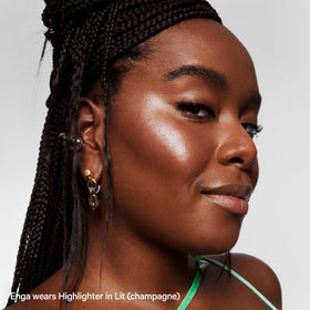 Milk Makeup highlighter label close-up showing clean vegan formula and ingredient transparency benefit