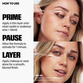 Milk Makeup application demo on eyelid showing easy blending and crease prevention