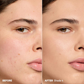 Milk Makeup being blended on face with fingers for a natural, dewy result