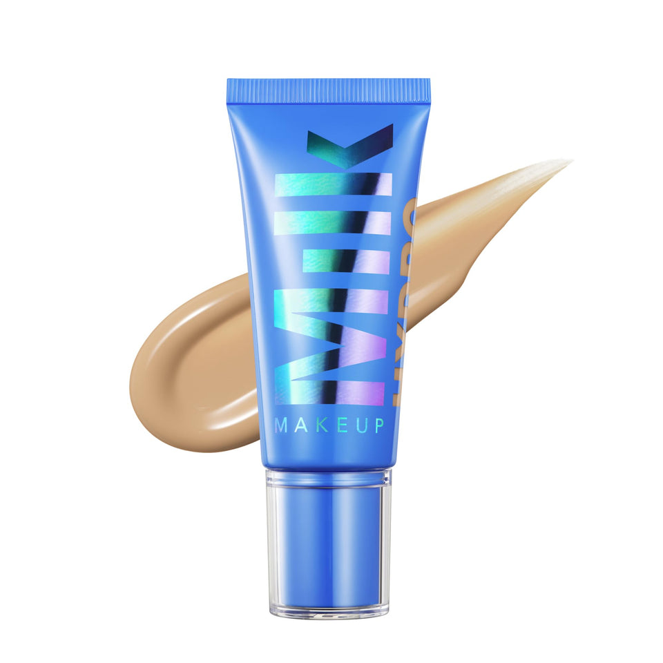 Milk Makeup front packaging showing bottle and shade number, easy identification benefit