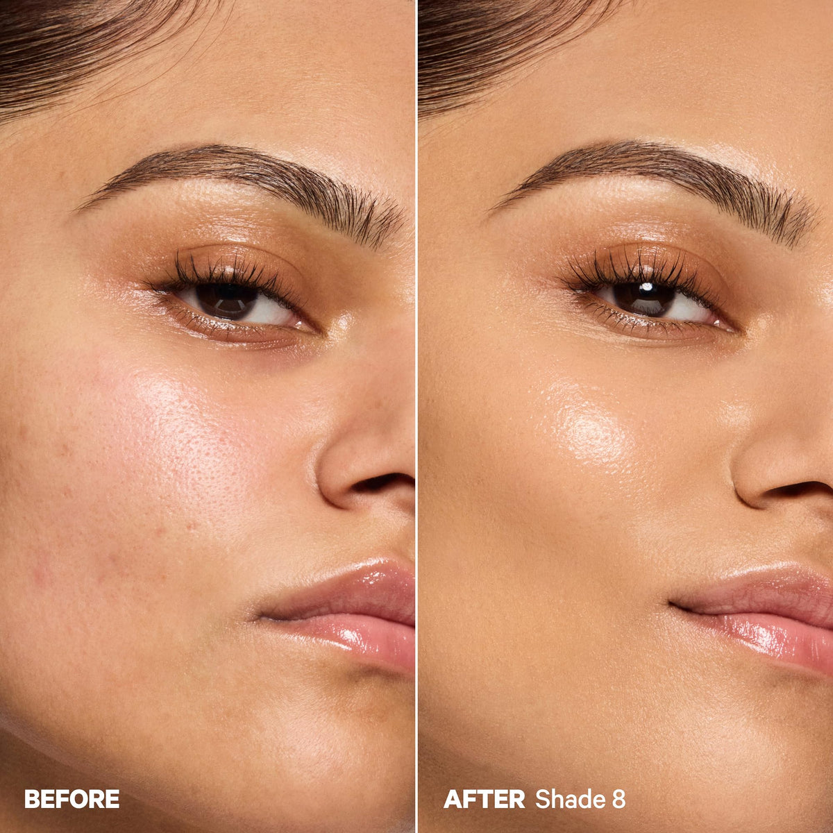 Milk Makeup swatches comparing coverage and undertone match benefits
