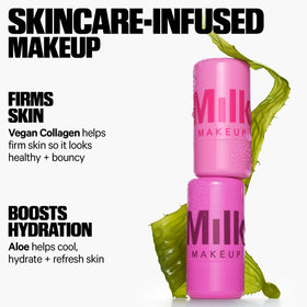 Milk Makeup jelly tint stick tip close-up showing smooth texture and effortless glide
